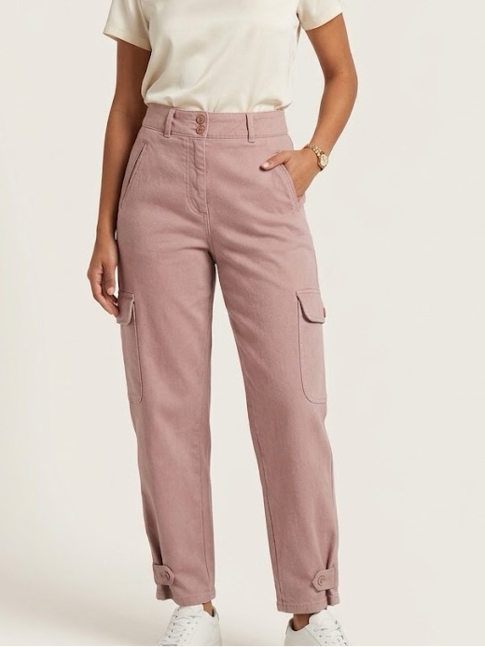 Wilfred Pink High Rise Utility Straight Leg Pants 10